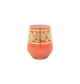 Vietri REGALIA ORANGE STEMLESS WINE GLASS