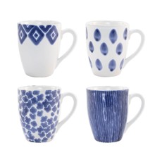 Vietri SANTORINI ASSORTED MUGS - SET OF 4