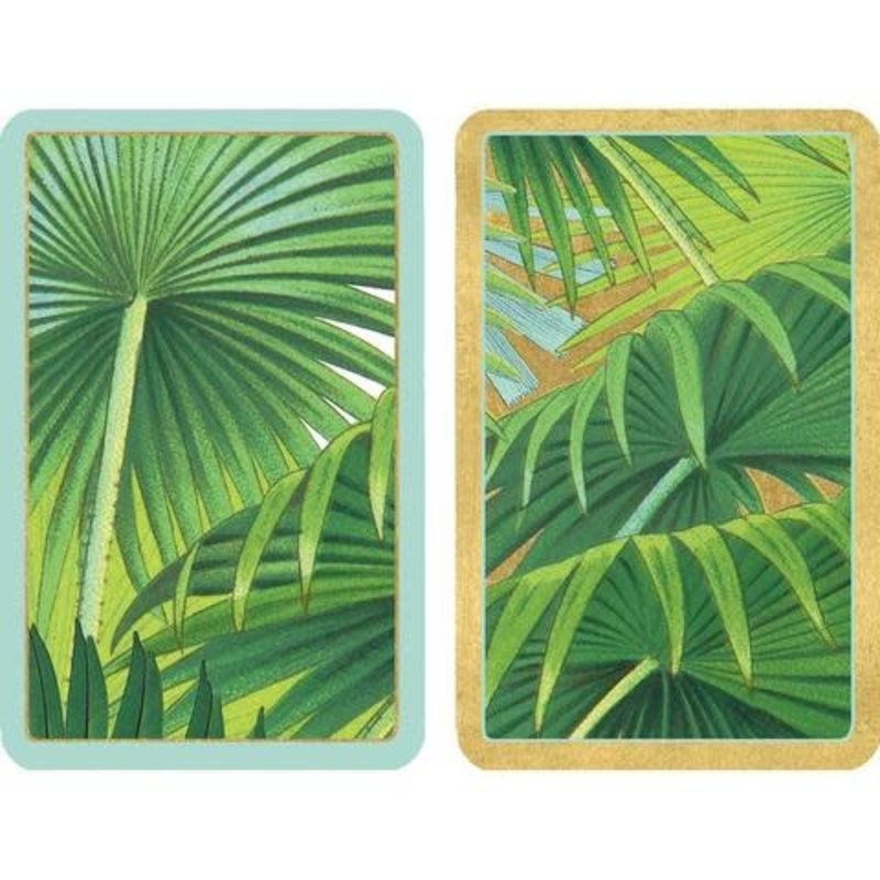 Caspari Palm Fronds Large Type Playing Cards