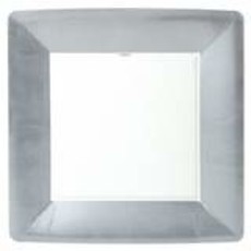 Caspari Silver Leaf Paper Dinner Plates,m pkg of 8