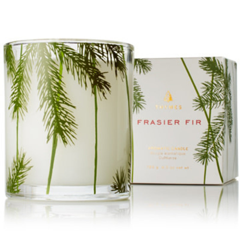 Thymes Frasier Fir Poured Candle, Pine Needle Design