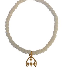 Gracewear Faithworks Beaded Prayer Bracelets-pearl white
