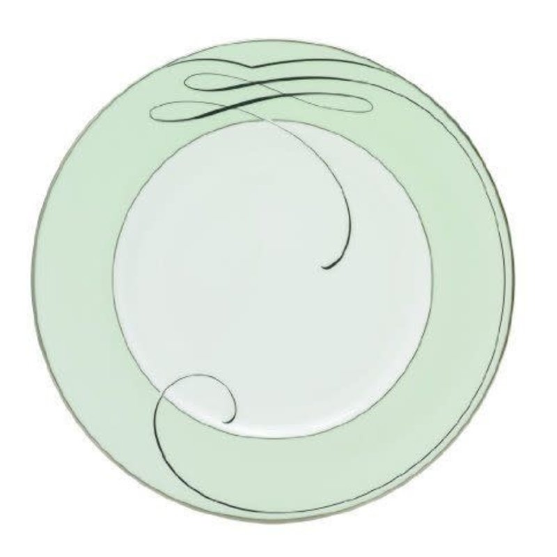 Waterford Ballet Ribbon 9" Mint Satin Plate