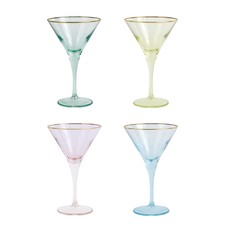 Viva RAINBOW ASSORTED MARTINI GLASSES - SET OF 4