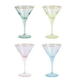 Viva RAINBOW ASSORTED MARTINI GLASSES - SET OF 4