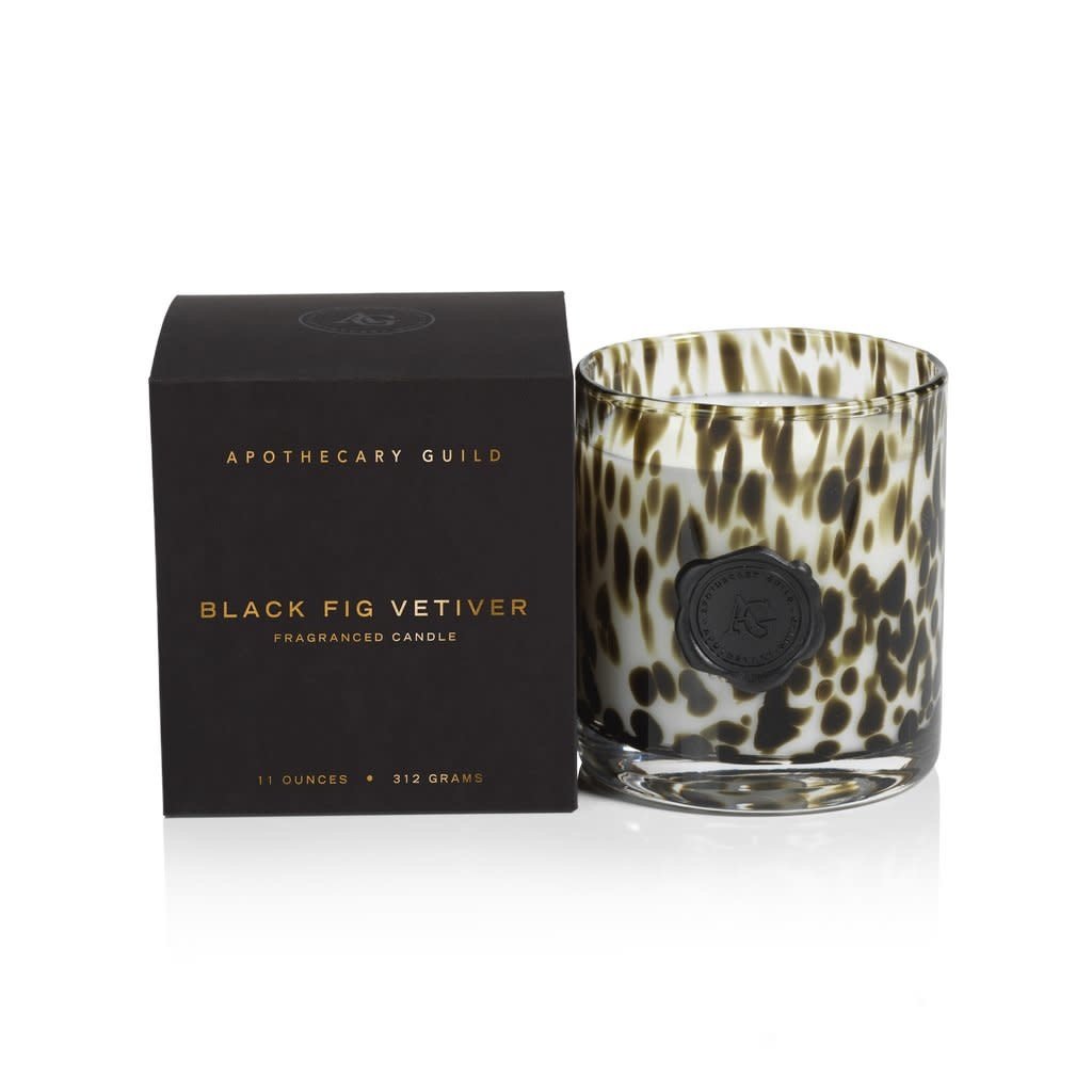 AG Opal Glass Candle Jar In Gift Box- Black Fig Vetiver