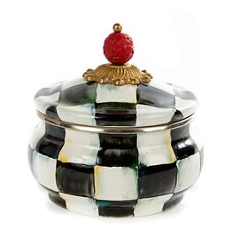 Mackenzie-Childs Courtly Check Enamel Squashed Pot