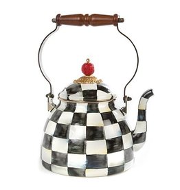 Mackenzie-Childs Courtly Check Enamel Tea Kettle - 2 Quart