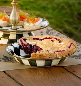 Mackenzie-Childs Courtly Check Enamel Pie Plate