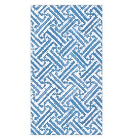Caspari Fretwork Blue - Guest Towel
