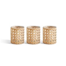 Cane Webbing Small Candleholder/Vase
