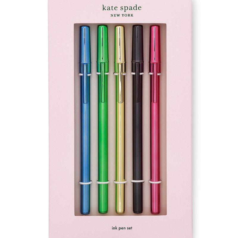 Kate Spade New York Pen set, metallic set of 5