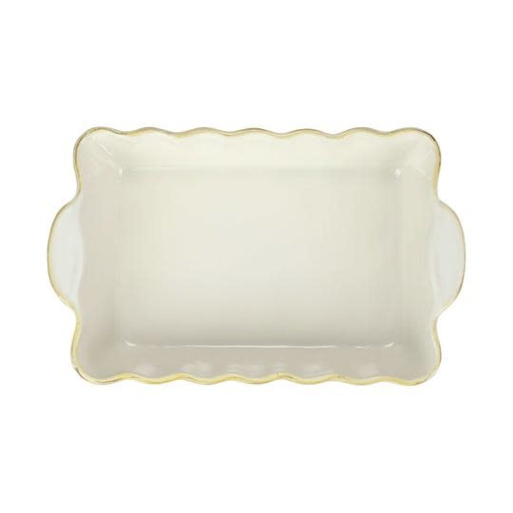 Vietri Italian Bakers Cappuccino Medium Rectangular Baker