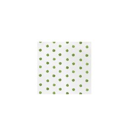 Vietri Papersoft Napkins Dot Green Cocktail Napkins, pack fo 20
