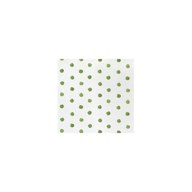 Vietri Papersoft Napkins Dot Green Cocktail Napkins, pack fo 20