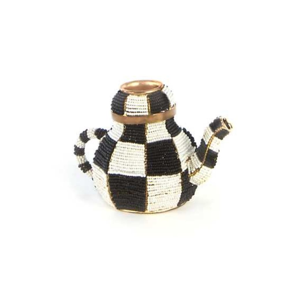 Mackenzie-Childs Teapot Candle Black/White