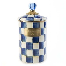 Mackenzie-Childs Royal Check Enamel Canister - Large