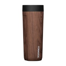 Corkcicle 17 Ounce Walnut Wood Commuter Cup