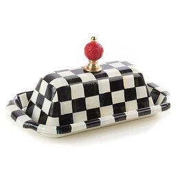 Mackenzie-Childs Courtly Check Enamel Butter Box