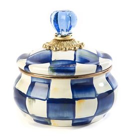 Mackenzie-Childs Royal Check Enamel Squashed Pot