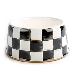 Mackenzie-Childs Courtly Check Enamel Pet Dish - Medium