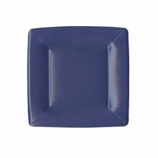 Caspari Grosgrain Border Square Paper Salad/Dessert Plates in Navy