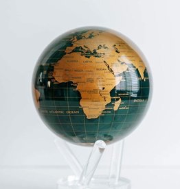 MOVA  International 6 " Gold Terrestrial & Dark Green Ocean Globe w/acrylic base