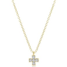 ENewton Design 14kt Gold & Diamond Signature Cross Necklace