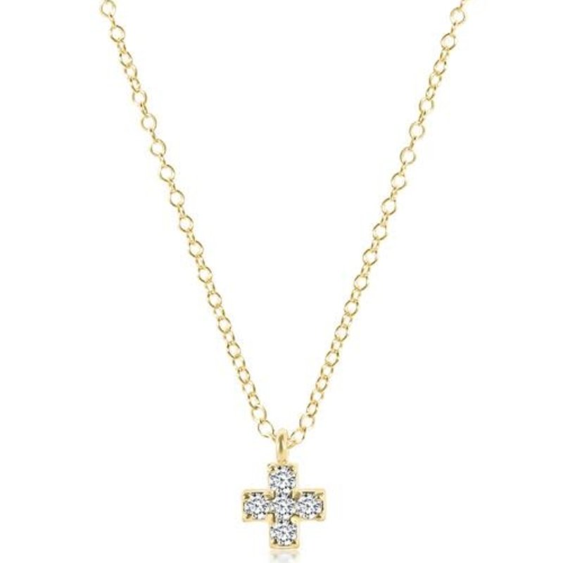 ENewton Design 14kt Gold & Diamond Signature Cross Necklace