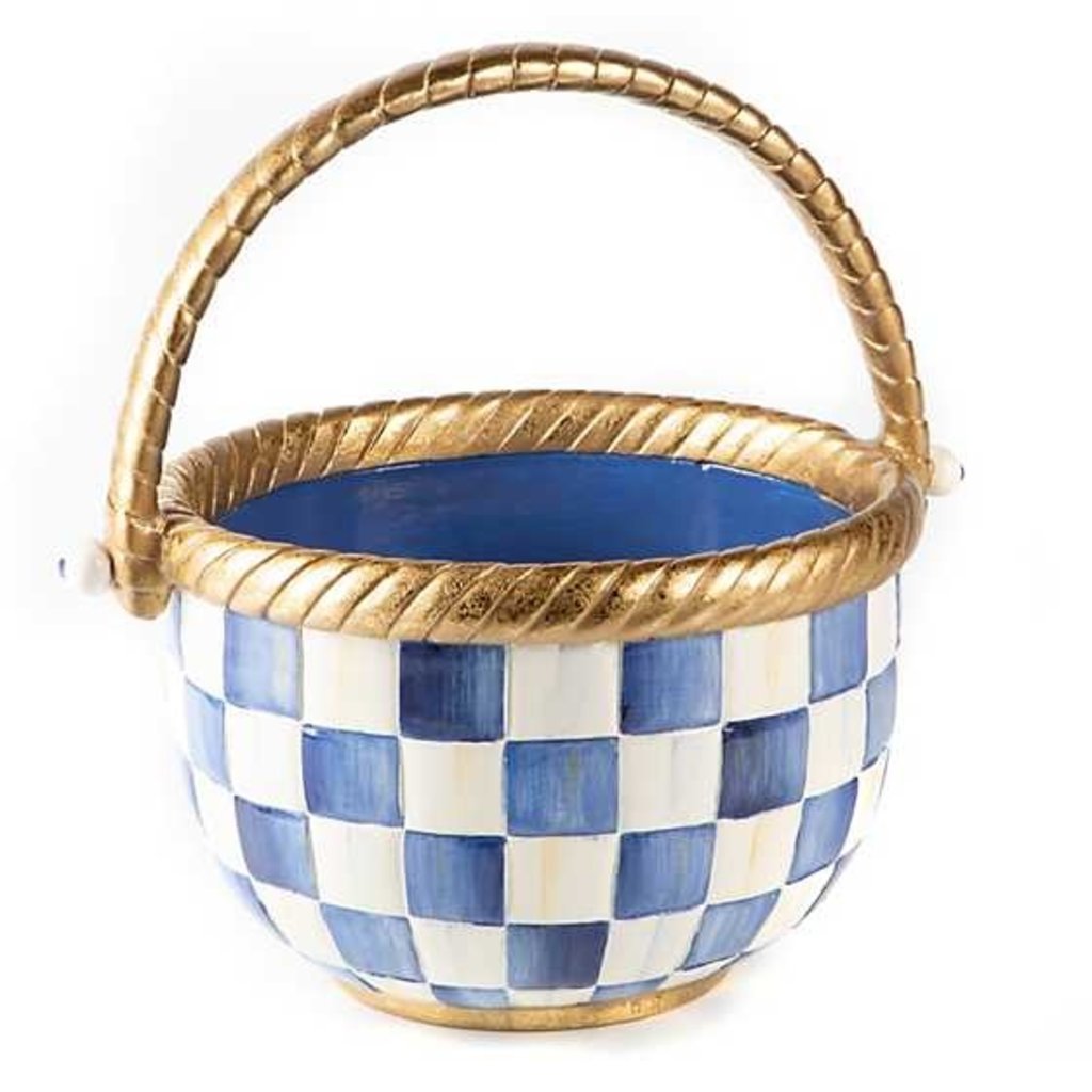 Mackenzie-Childs Royal Check Basket-Lg