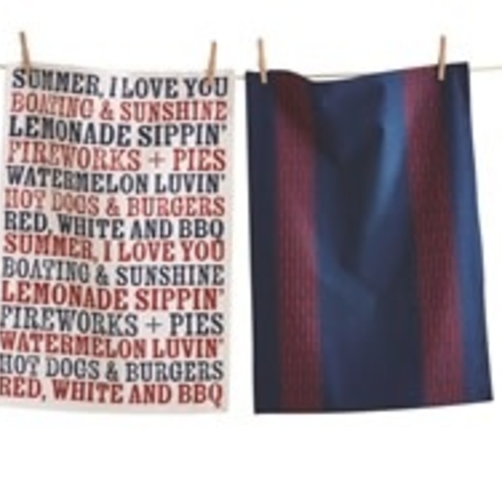 Summer I Love You Dish Towel Set of 2