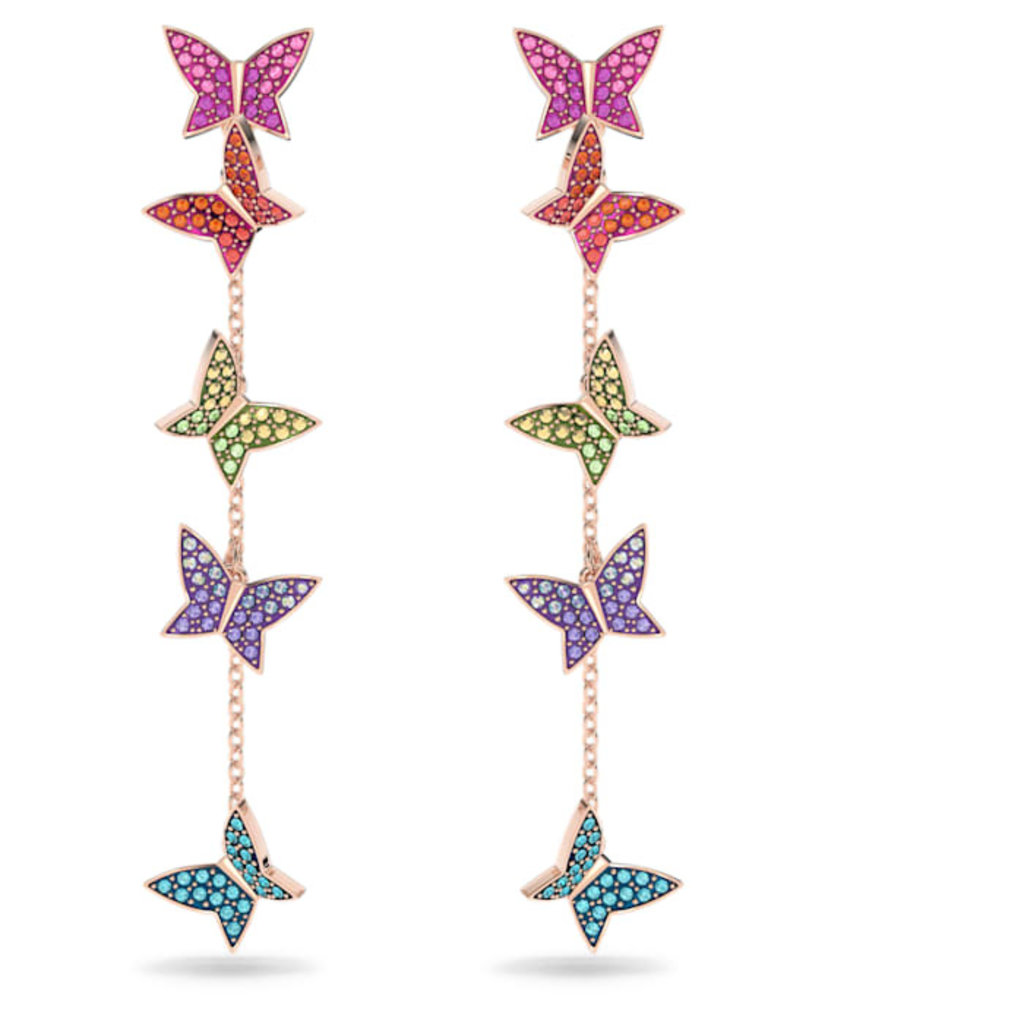 Swarovski Butterfly Lilac Drop Earrings