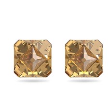 Swarovski Ortyx Stud Earrings Pyramid Cut-Yellow