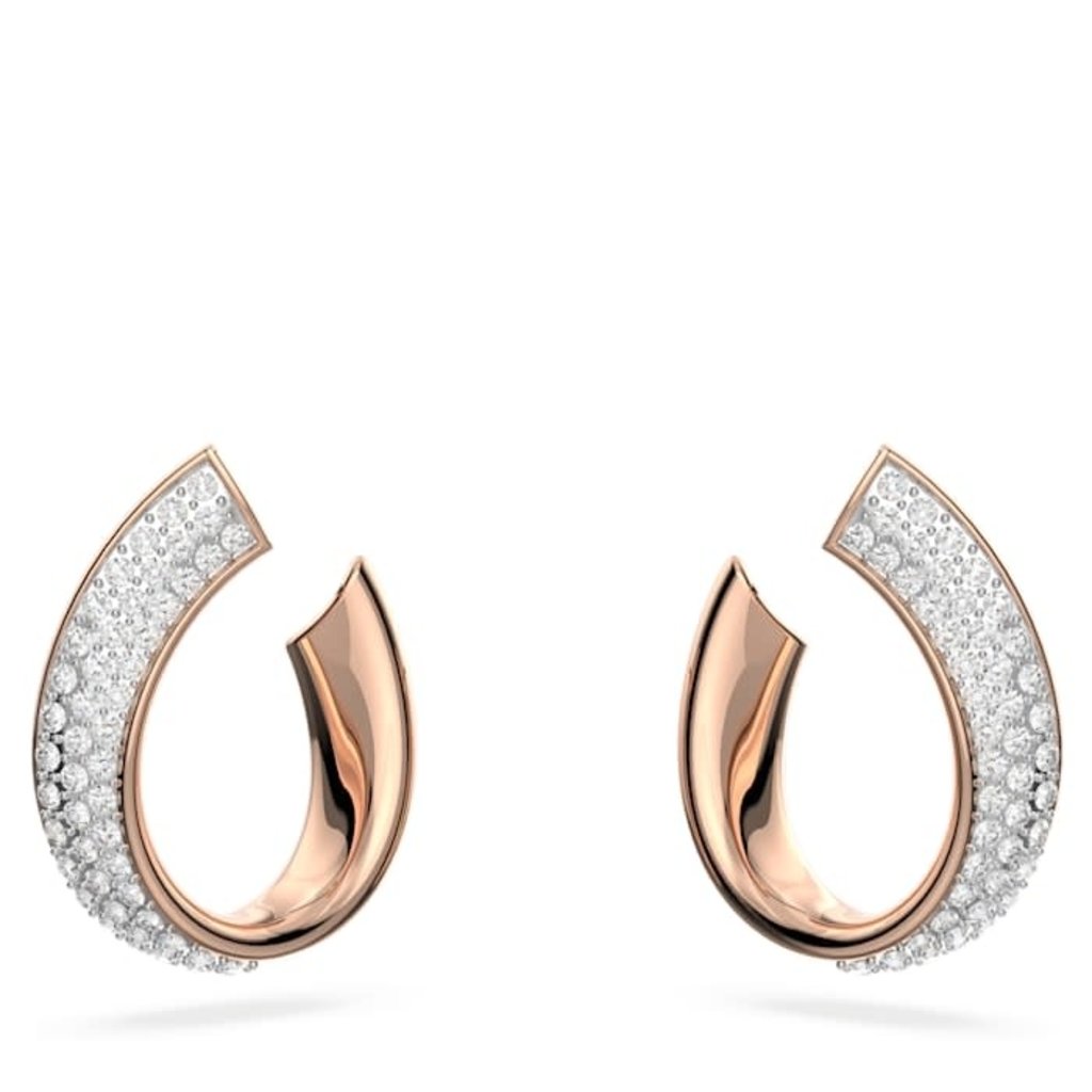 Swarovski Exist Hoop Earrings-Small White Gold