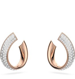 Swarovski Exist Hoop Earrings-Small White Gold