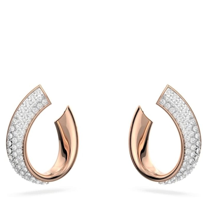 Swarovski Exist Hoop Earrings-Small White Gold