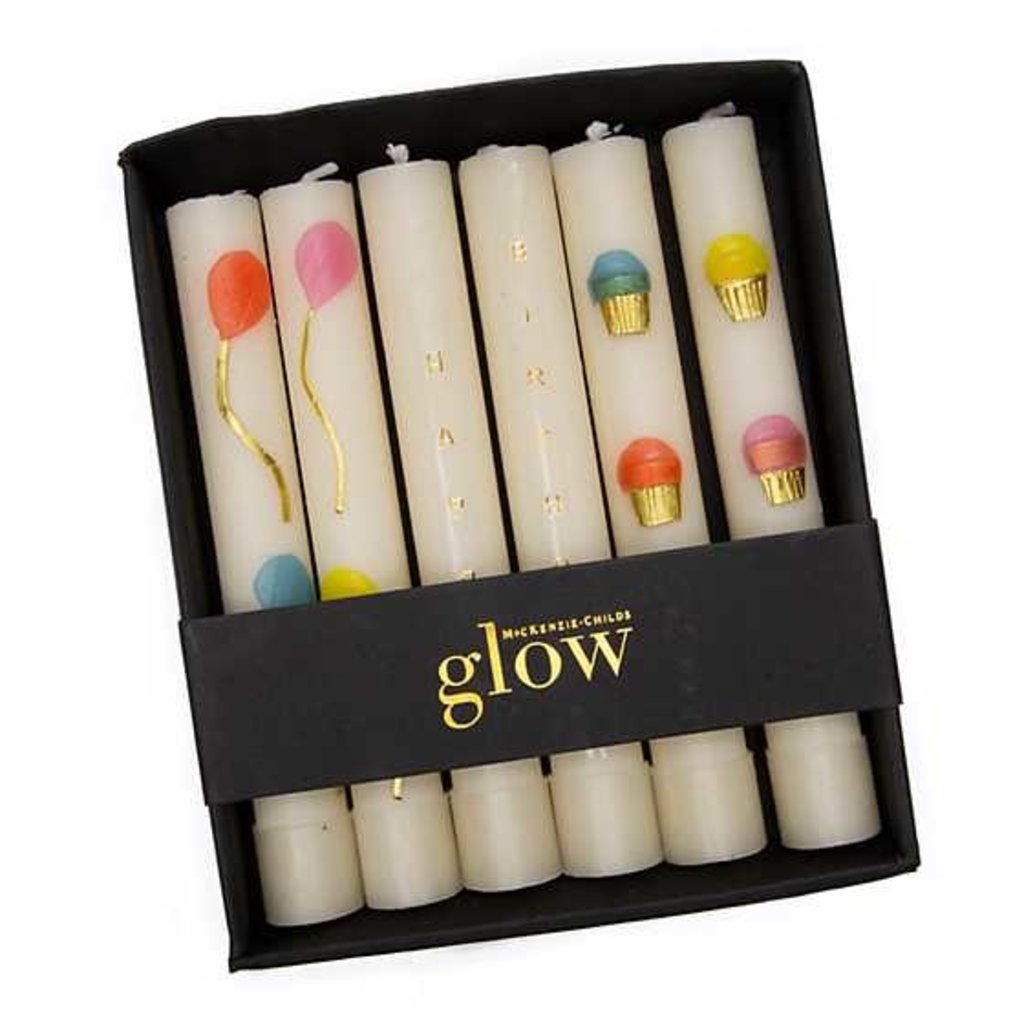 GLOW Birthday Candles , set of 6