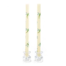 GLOW Dragonfly Dinner Candles  Green & Blue Set/2