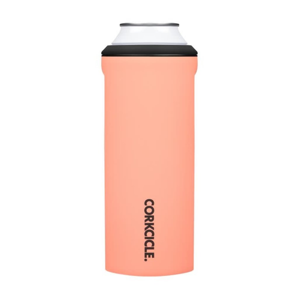 Corkcicle Neon Lights Coral Slim Can Cooler