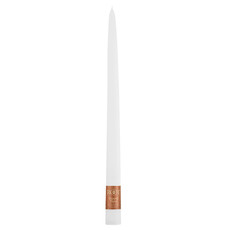 Root 12"  Dipped Taper White Candle