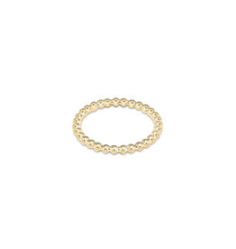 ENewton Design Classic Gold 2mm Bead Ring - Size 8