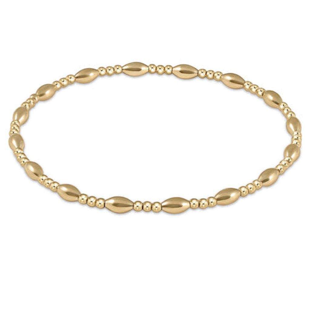 ENewton Design Harmony Sincerity Pattern 2mm Bead Bracelet Gold