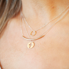 ENewton Design 16' Halo Necklace Gold