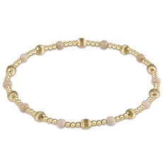 enewton Riverstone Dignity Sincerity Pattern 4mm Bead Gold Bracelet