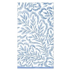 Caspari Napkin Guest - Block Print Leaves Blue