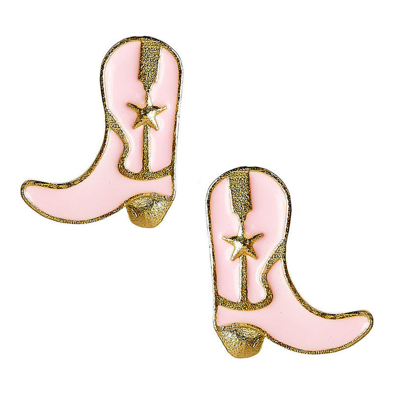 Lisi Lerch Cowboy Pink Boot Stud Earrings