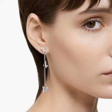 Swarovski Lilia Chain Earrings, CRY/RHS