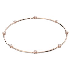 Swarovski Constella necklace Round cut, White, Rose gold-tone plated