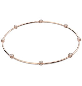 Swarovski Constella necklace Round cut, White, Rose gold-tone plated