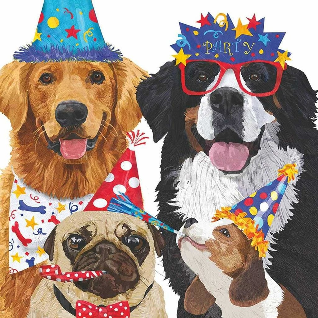 PPD  Paper Products Design Party Pooches Beverage Napkin